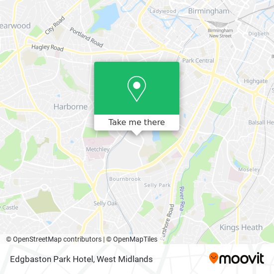 Edgbaston Park Hotel map