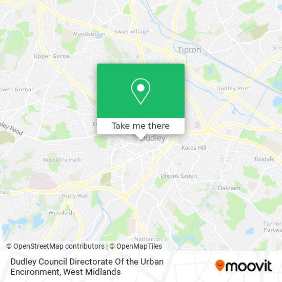 Dudley Council Directorate Of the Urban Encironment map