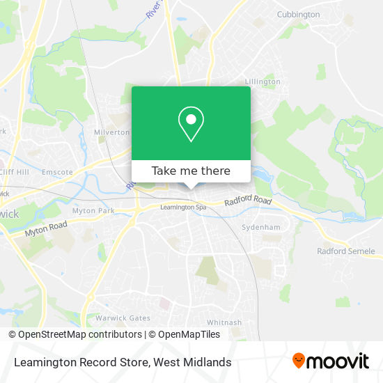 Leamington Record Store map