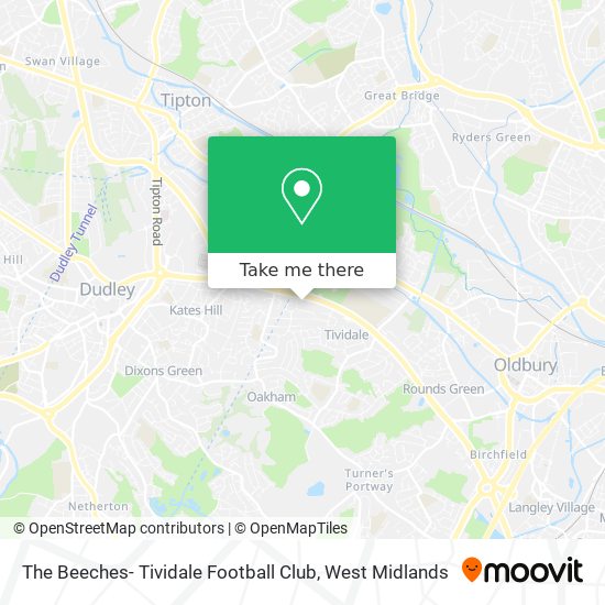 The Beeches- Tividale Football Club map