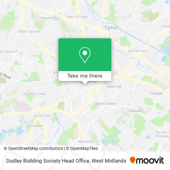 Dudley Building Society Head Office map