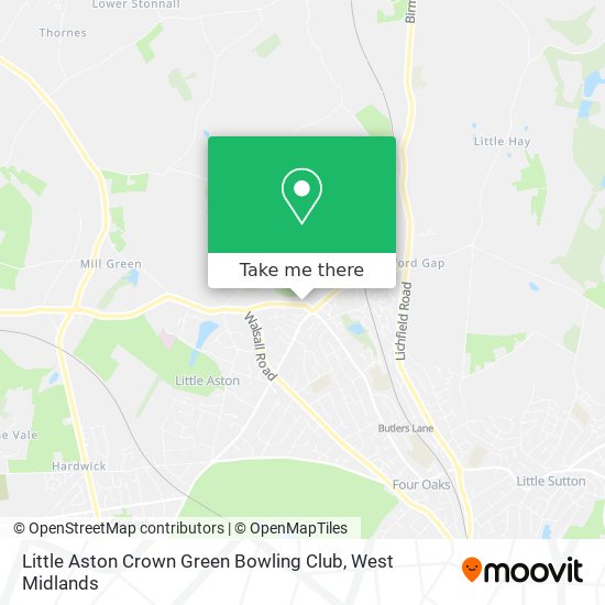 Little Aston Crown Green Bowling Club map