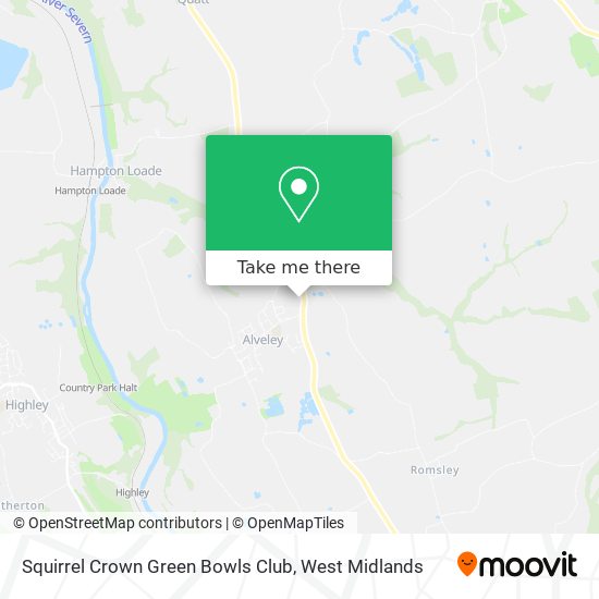 Squirrel Crown Green Bowls Club map