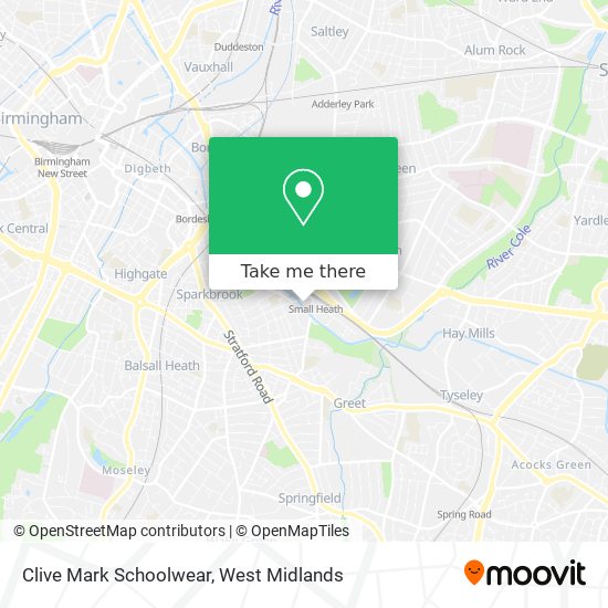 Clive Mark Schoolwear map