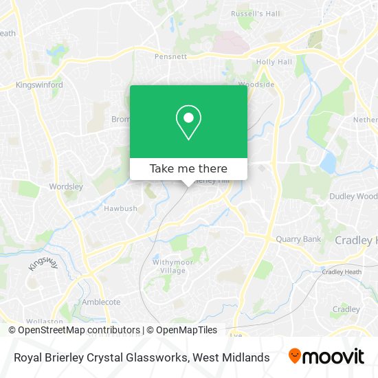 Royal Brierley Crystal Glassworks map