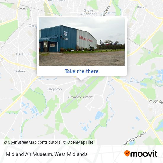 Midland Air Museum map