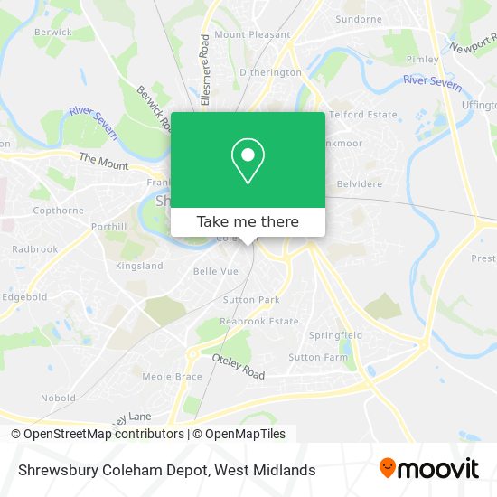 Shrewsbury Coleham Depot map