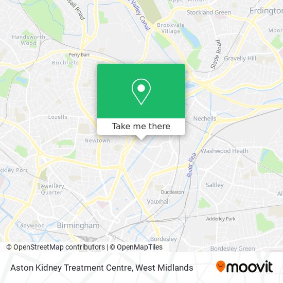 Aston Kidney Treatment Centre map