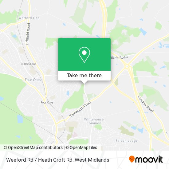 Weeford Rd / Heath Croft Rd map