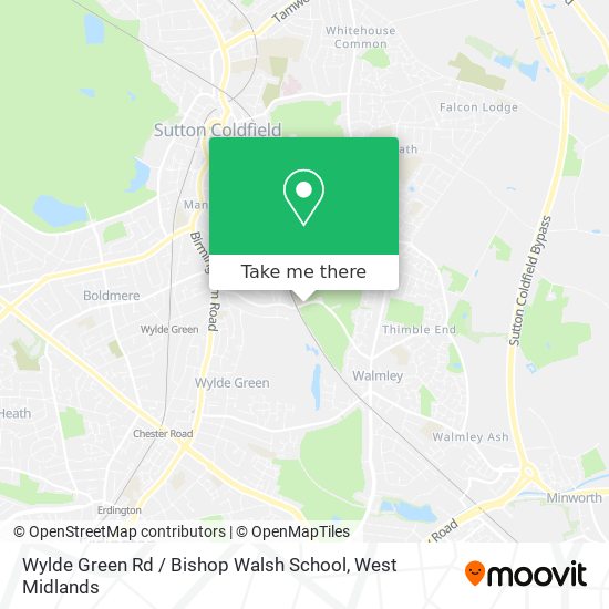 Wylde Green Rd / Bishop Walsh School map