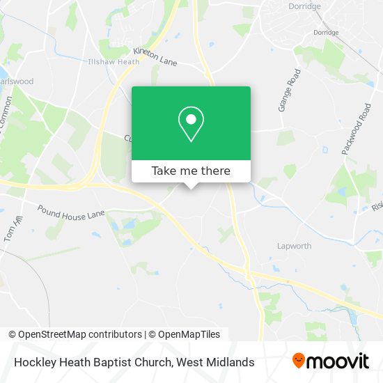Hockley Heath Baptist Church map