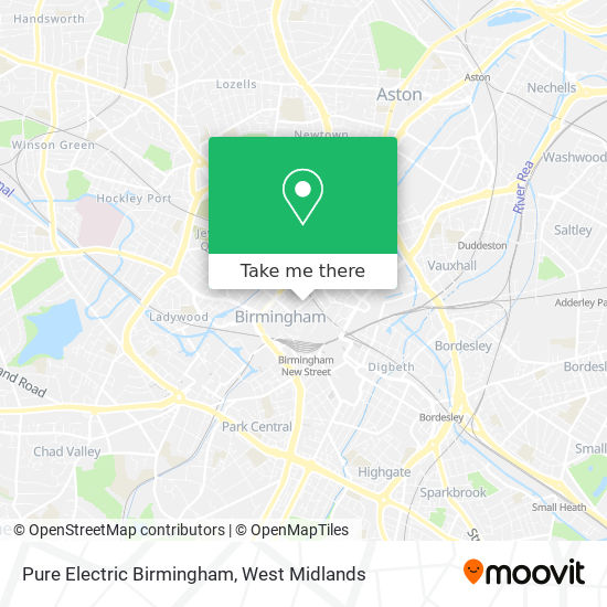 Pure Electric Birmingham map