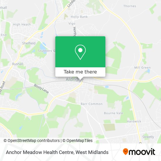 Anchor Meadow Health Centre map