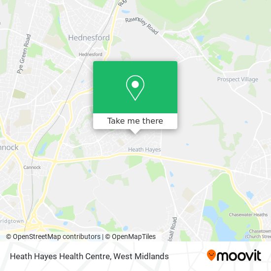 Heath Hayes Health Centre map