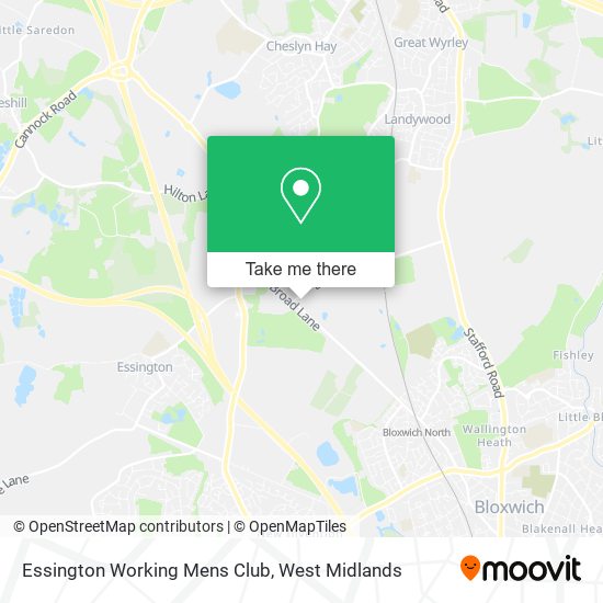 Essington Working Mens Club map