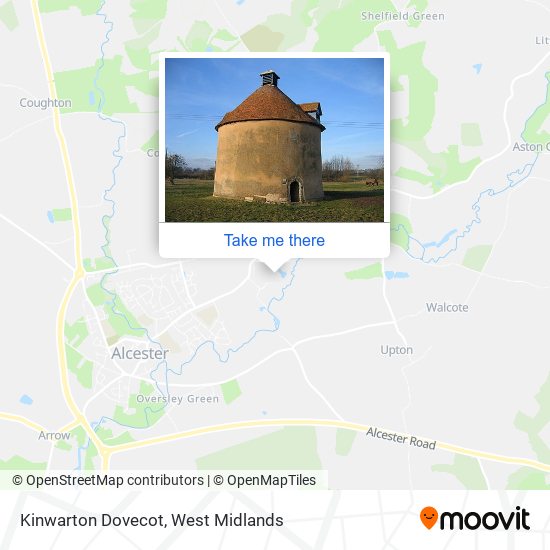 Kinwarton Dovecot map
