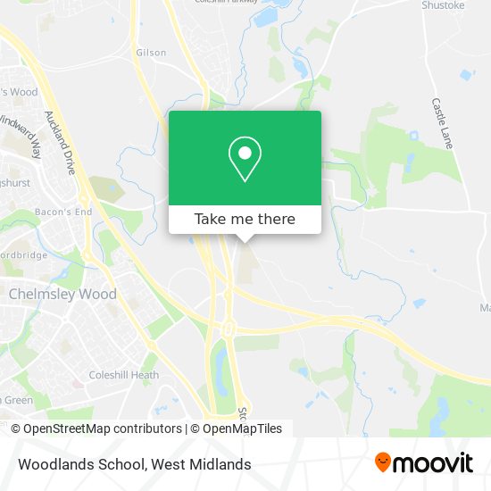 Woodlands School map