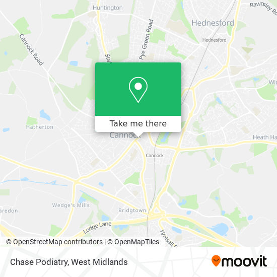 Chase Podiatry map