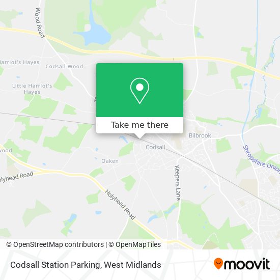 Codsall Station Parking map