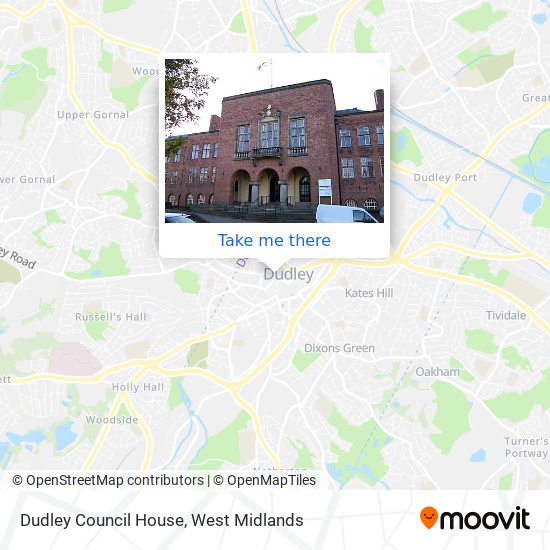 Dudley Council House map