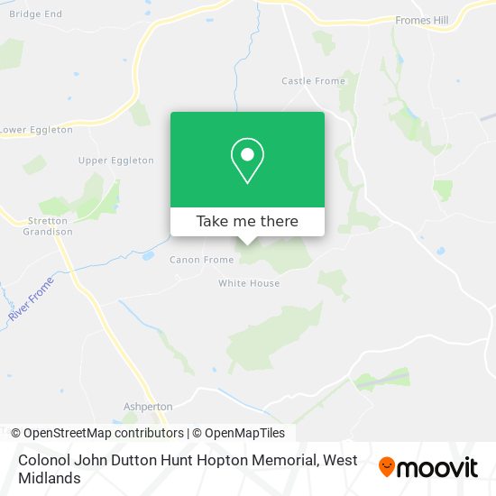 Colonol John Dutton Hunt Hopton Memorial map
