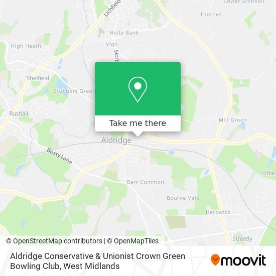 Aldridge Conservative & Unionist Crown Green Bowling Club map