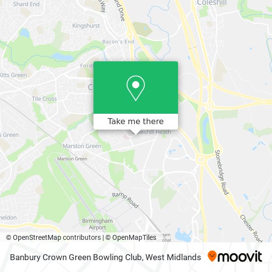 Banbury Crown Green Bowling Club map