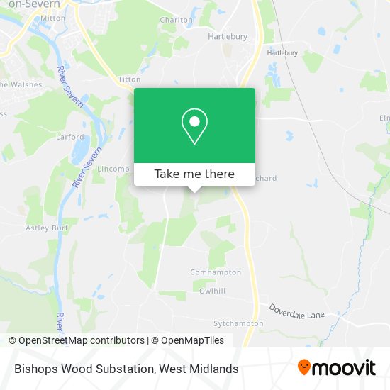 Bishops Wood Substation map
