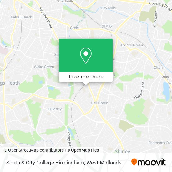 South & City College Birmingham map