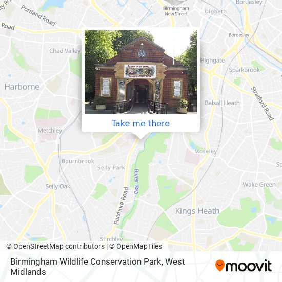 Birmingham Wildlife Conservation Park map