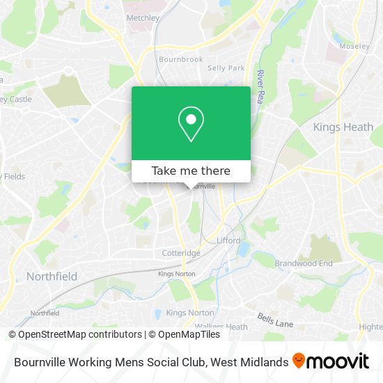 Bournville Working Mens Social Club map
