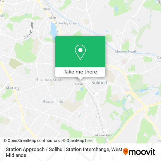 Station Approach / Solihull Station Interchange map