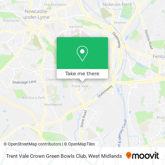 Trent Vale Crown Green Bowls Club map
