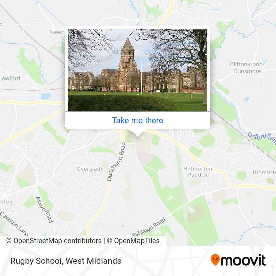Rugby School map