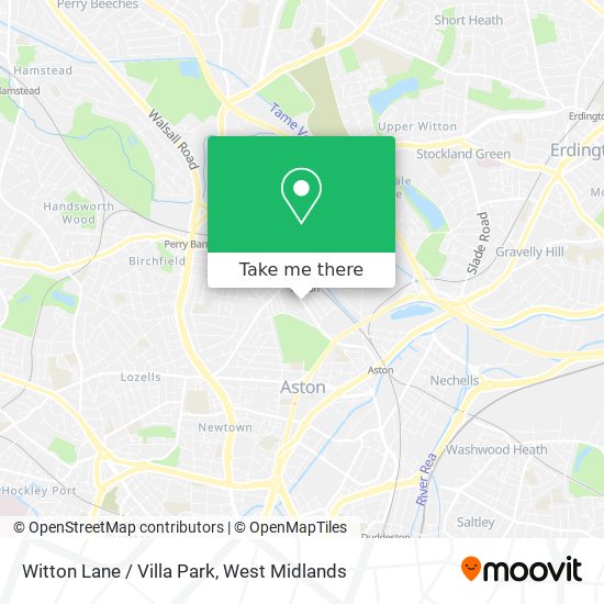 Witton Lane / Villa Park map