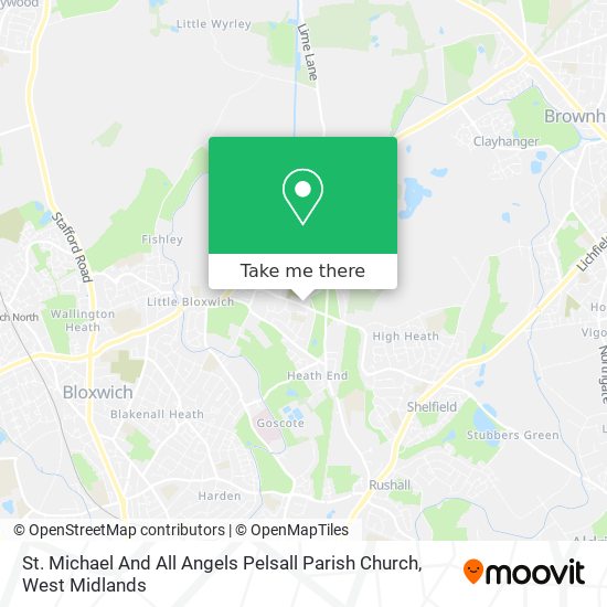 St. Michael And All Angels Pelsall Parish Church map