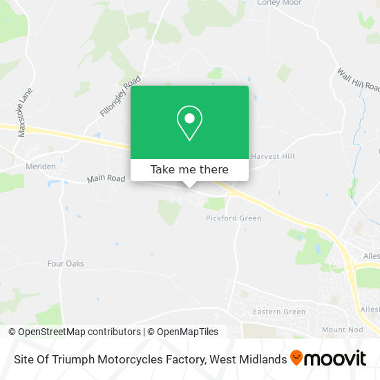 Site Of Triumph Motorcycles Factory map