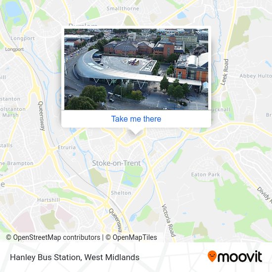 Hanley Bus Station map
