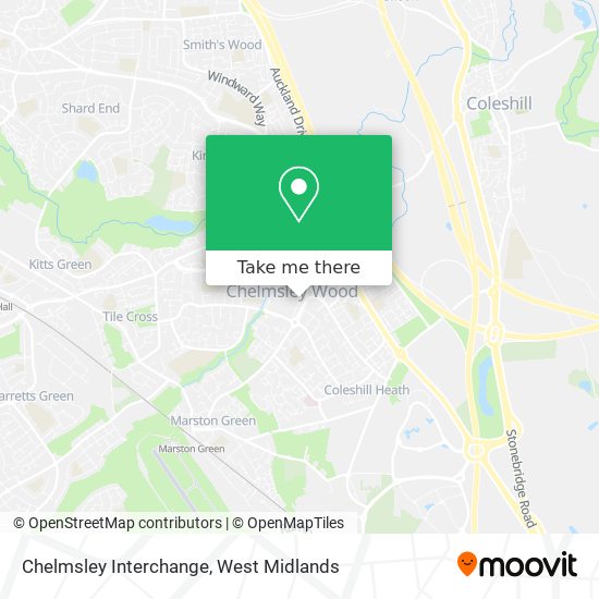 Chelmsley Interchange map