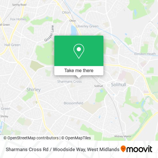 Sharmans Cross Rd / Woodside Way map