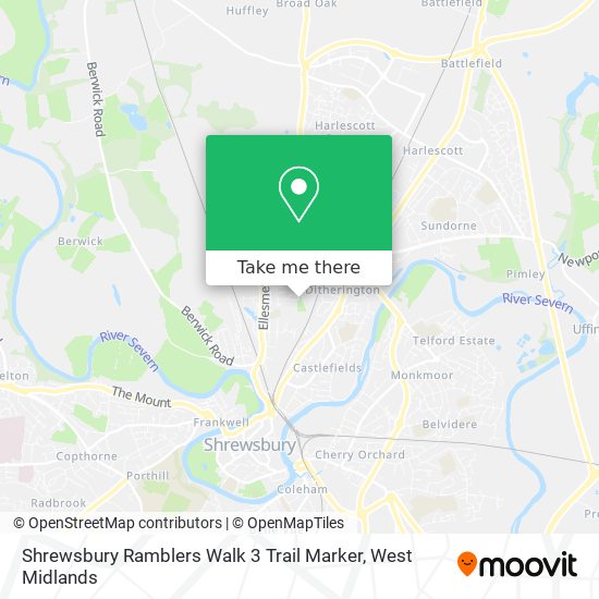 Shrewsbury Ramblers Walk 3 Trail Marker map