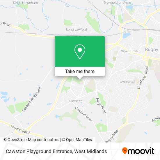 Cawston Playground Entrance map