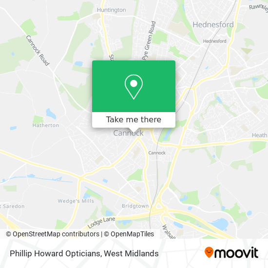 Phillip Howard Opticians map