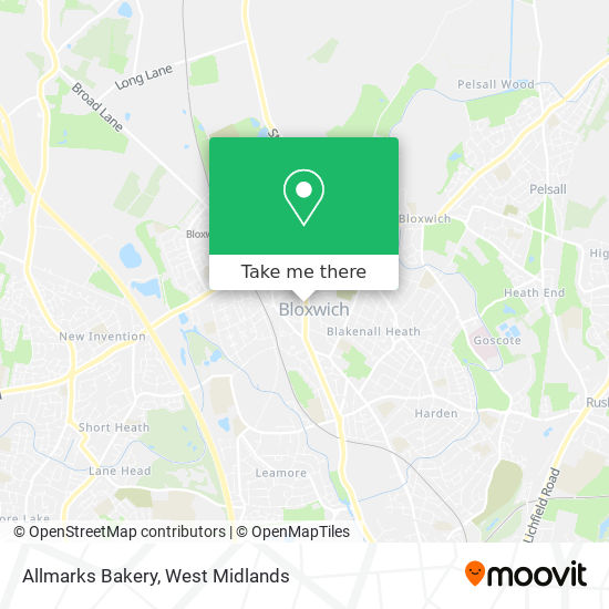 Allmarks Bakery map