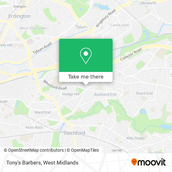 Tony's Barbers map