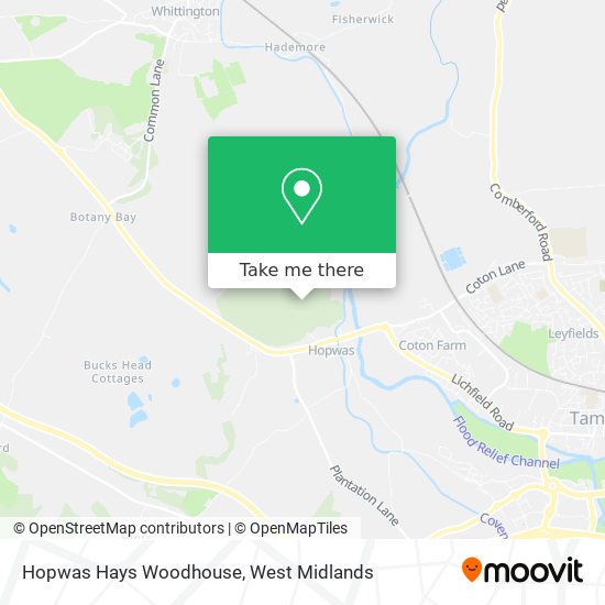 Hopwas Hays Woodhouse map