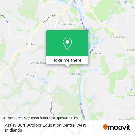 Astley Burf Outdoor Education Centre map