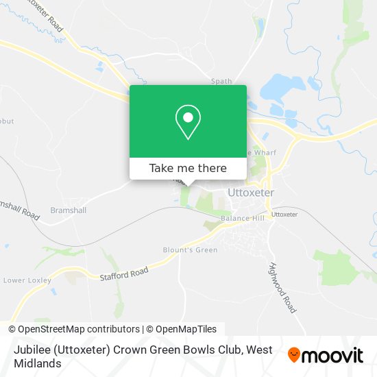 Jubilee (Uttoxeter) Crown Green Bowls Club map