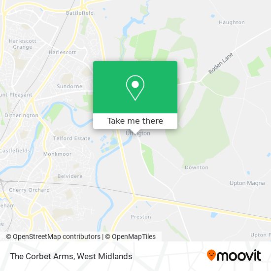 The Corbet Arms map