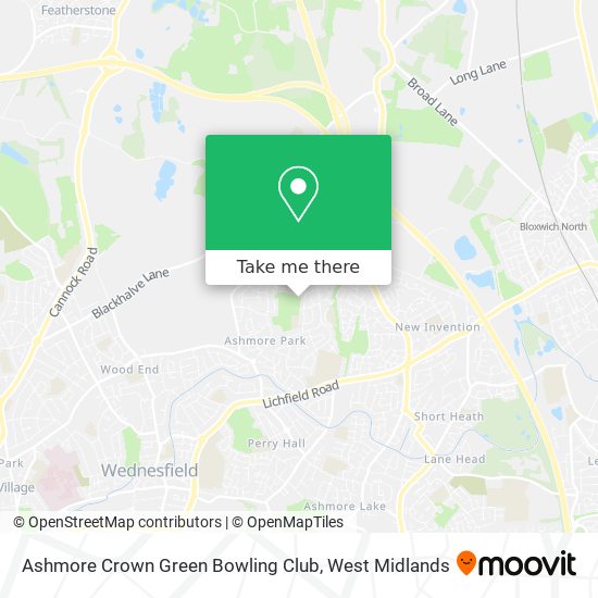 Ashmore Crown Green Bowling Club map